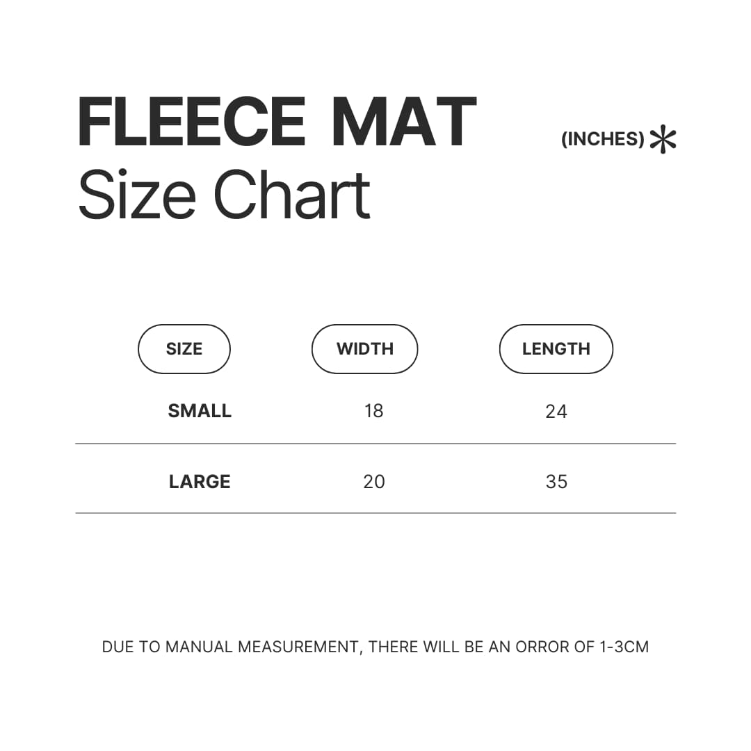 Fleece Mat Size Chart - The Lord Of The Rings Shop