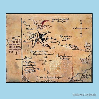 Alternative view of The Lord Of The Rings Map Tote Bag