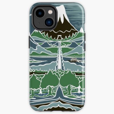 Forest Mountain Path In The Style Of J R R Tolkien Iphone Case