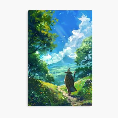 Unexpected Journey Ghibli Inspired Fantasy Art Hobbit Landscape Illustration Poster