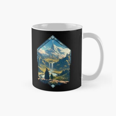 Arriving At A Sanctuary In The Valley Diamond Frame Fantasy Mug