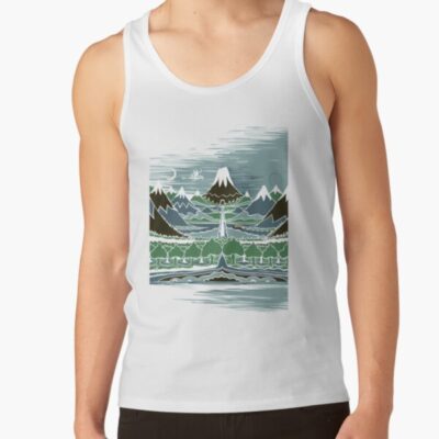 A Halflings Journey On A Mountain Path Through An Elven Wood In The Style Of J R R Tolkien Tank Top