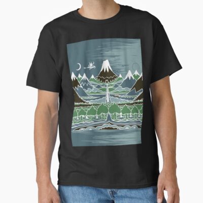 Midnight Forest Mountain Path In The Style T-shirt