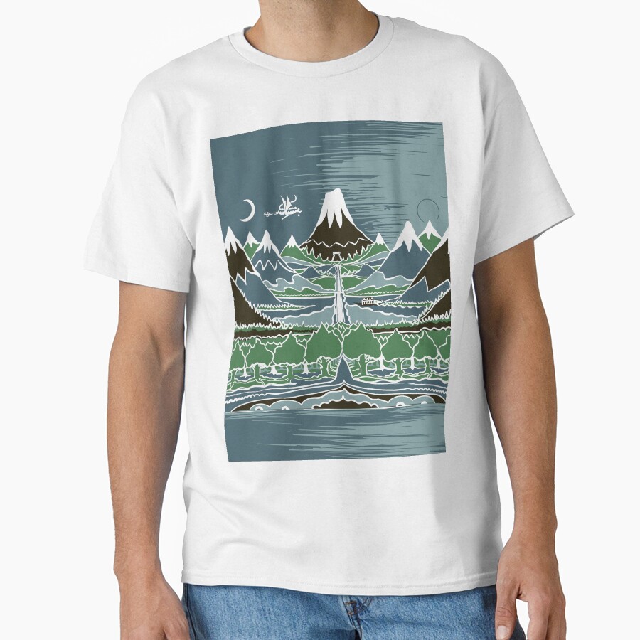 Midnight Forest Mountain Path In The Style T-shirt - Image 2