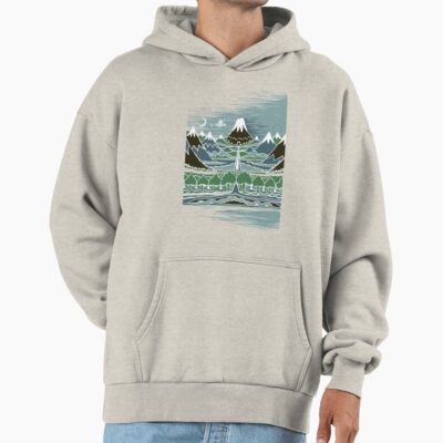 A Halflings Journey On A Mountain Path Through An Elven Wood In The Style Of J R R Tolkien Hoodie