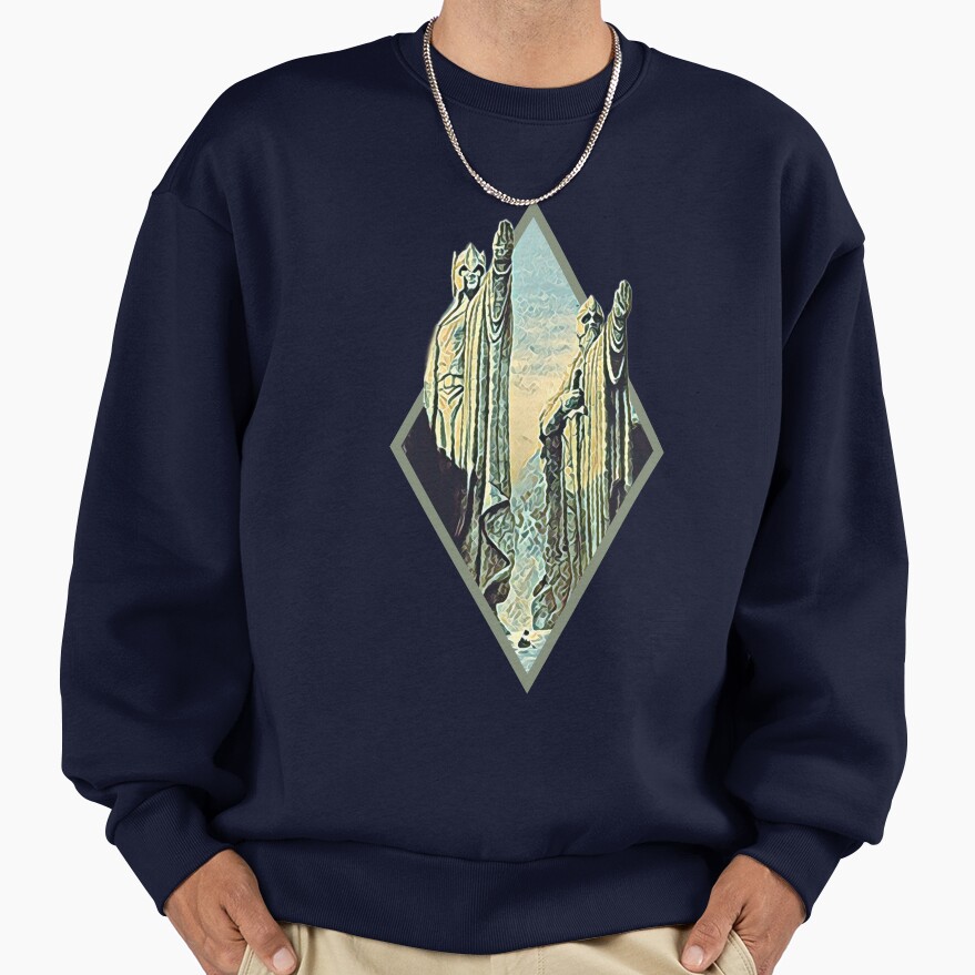 Kings By The River Digital Art Diamond Frame White Fantasy Sweatshirt - Image 5