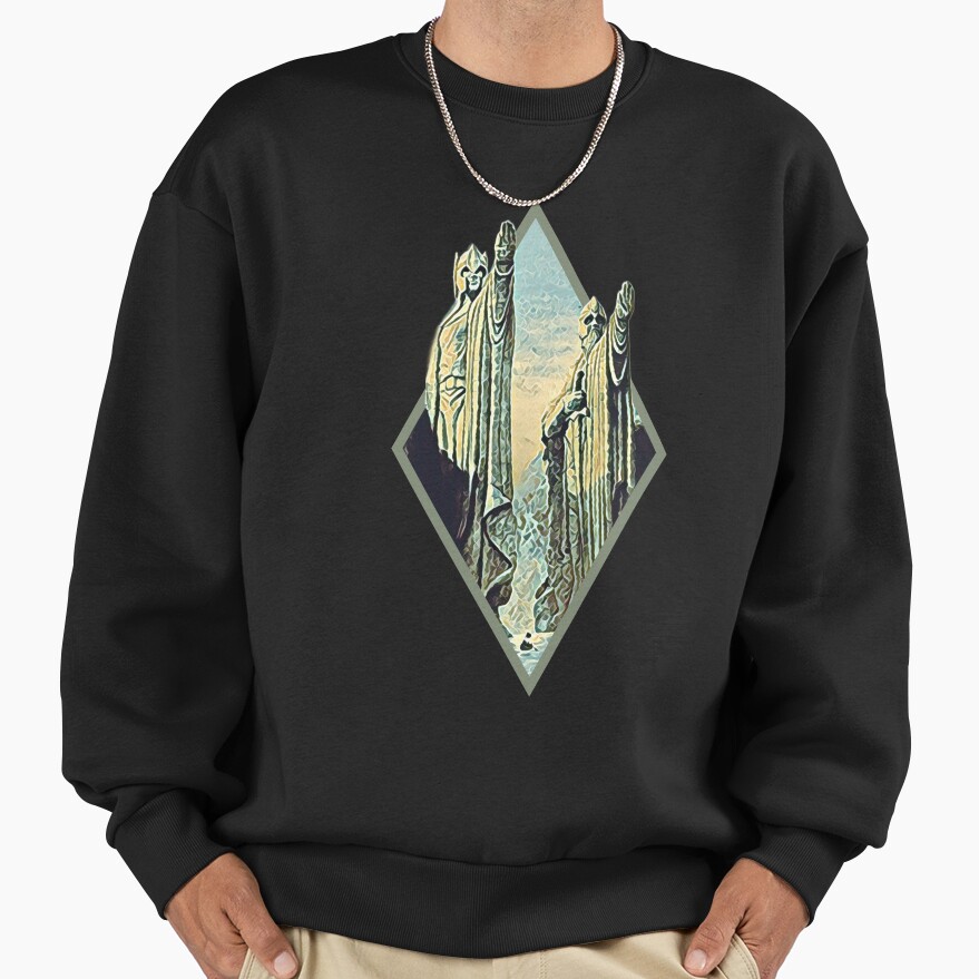 Kings By The River Digital Art Diamond Frame White Fantasy Sweatshirt - Image 2