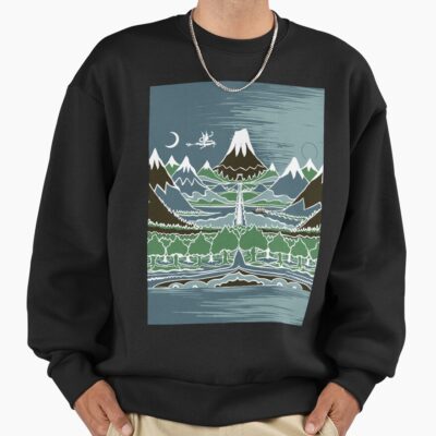 Midnight Forest Mountain Path In The Style Of J R R Tolkien Sweatshirt