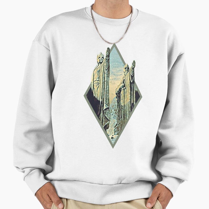 Kings By The River Digital Art Diamond Frame White Fantasy Sweatshirt