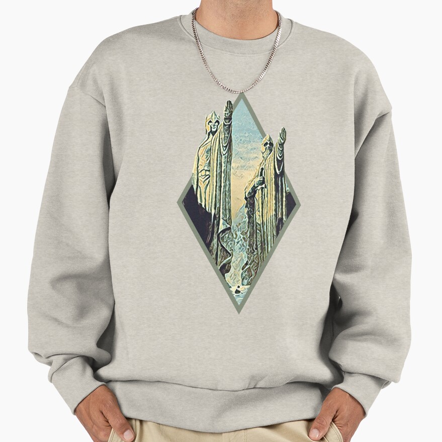 Kings By The River Digital Art Diamond Frame White Fantasy Sweatshirt - Image 3