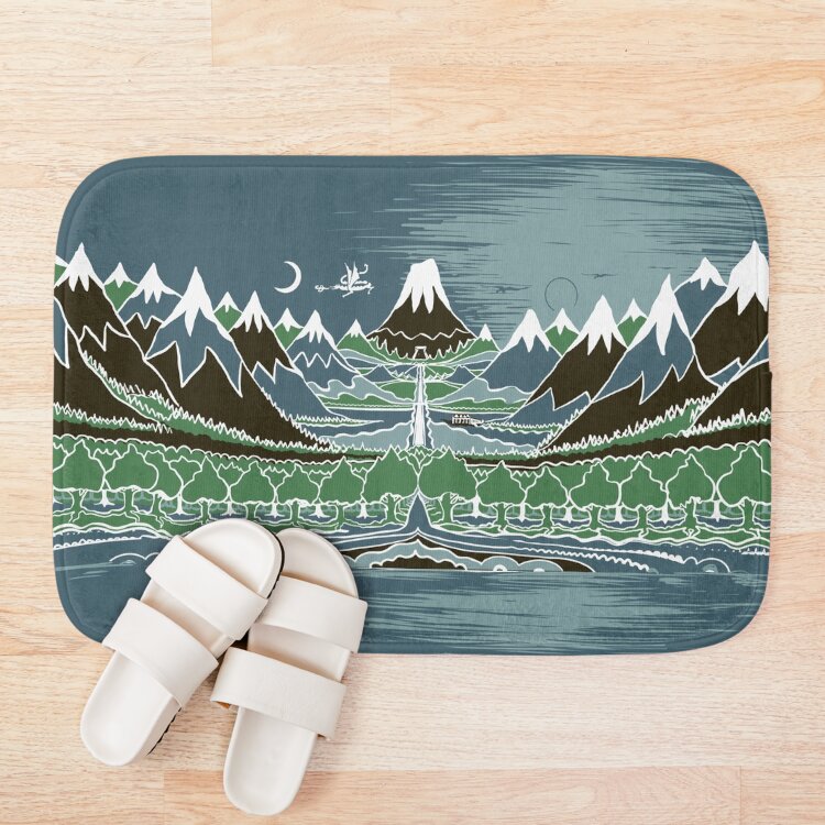 Forest Mountain Path In The Style Of J R R Tolkien Bath Mat - Image 3