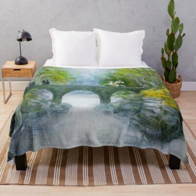 At The Last Bridge Throw Blanket