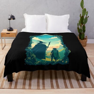 An Epic Tale Begins Fantasy Throw Blanket