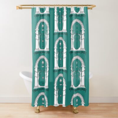 Speak Friend _Amp_ Enter Door Of Moria Shower Curtain