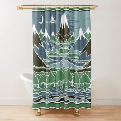 Forest Mountain Path In The Style Of J R R Tolkien Shower Curtain