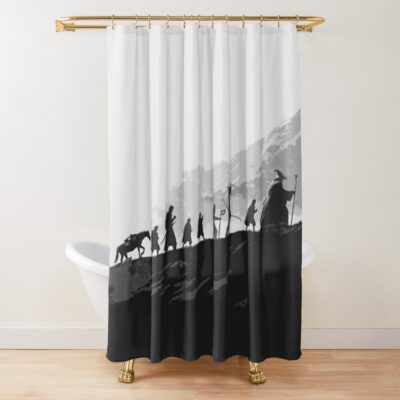 Blck And White Fellowship Shower Curtain