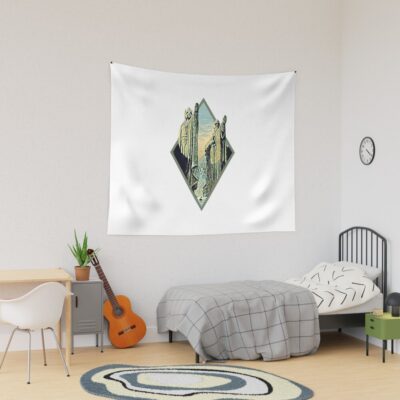 Kings By The River Digital Art Diamond Frame White Fantasy Tapestry
